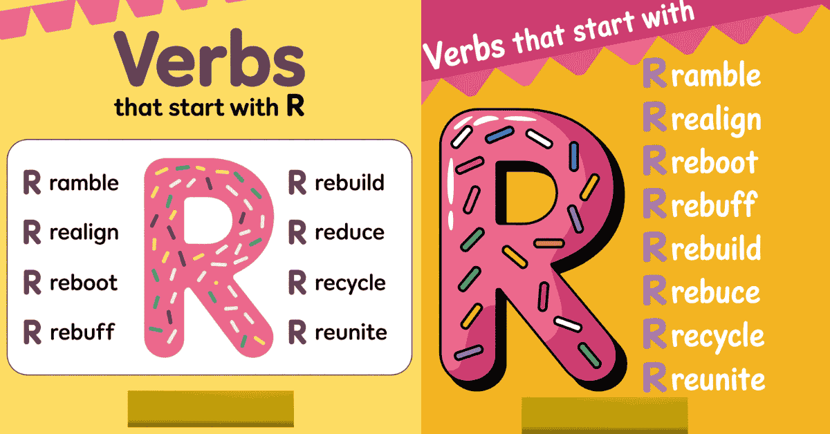 verbs that start with r